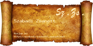 Szabadi Zsanett névjegykártya