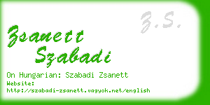 zsanett szabadi business card